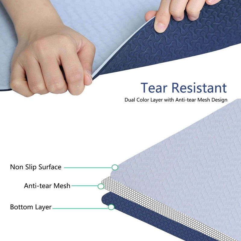 IUGA Yoga Mat Thick Non Slip Anti-tear Pilates Mat Eco Friendly Hot Yoga Mats for Workout & Exercise(72"x 24"x 6mm) - Image 4